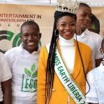 Miss Earth Liberia and some students